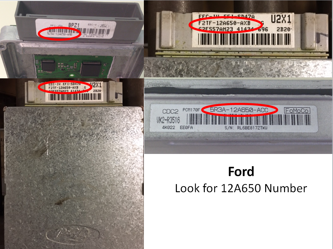 Ford OE Number Example